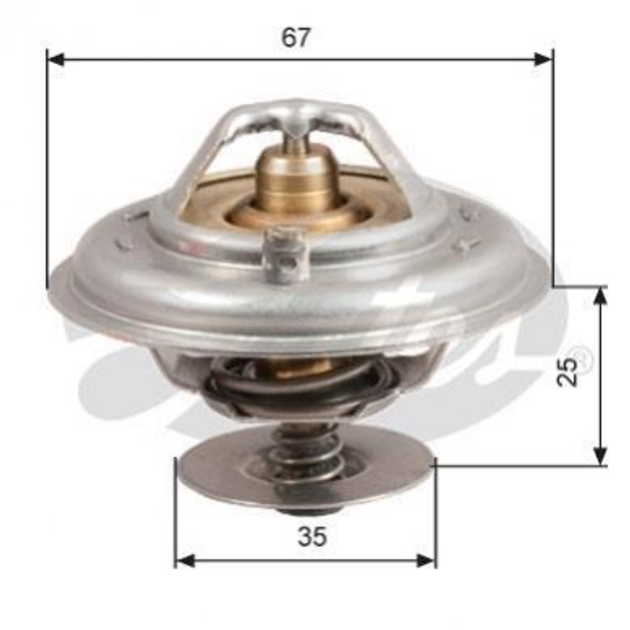 Термостат Gates TH14392G1 Audi A4, A6, A8; BMW 3 Series, 5 Series, 7 Series; Volkswagen Passat; Skoda Superb 078121113G, 11232241628, 11531733803 - изображение 1