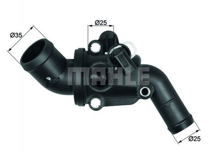 Термостат MAHLE / KNECHT TI1487 Mercedes A-Class, B-Class 2662030575, 2662030775, A2662030775 - зображення 1