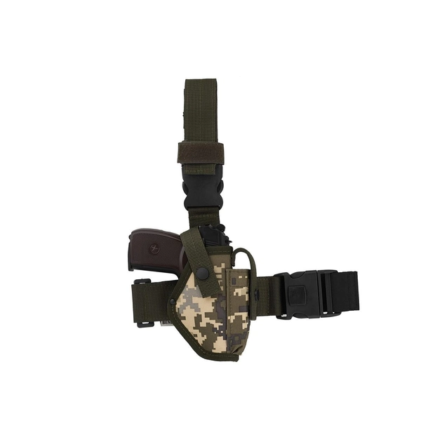 Кобура тактична для пістолета ПМ, Макарова стегнова без платформи (піксель) - зображення 1