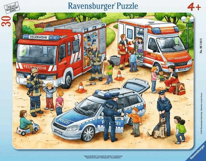 Puzzle klasyczne Ravensburger E x citing Professions 37 x 29 cm 30 elementów (4005556061440) - obraz 1