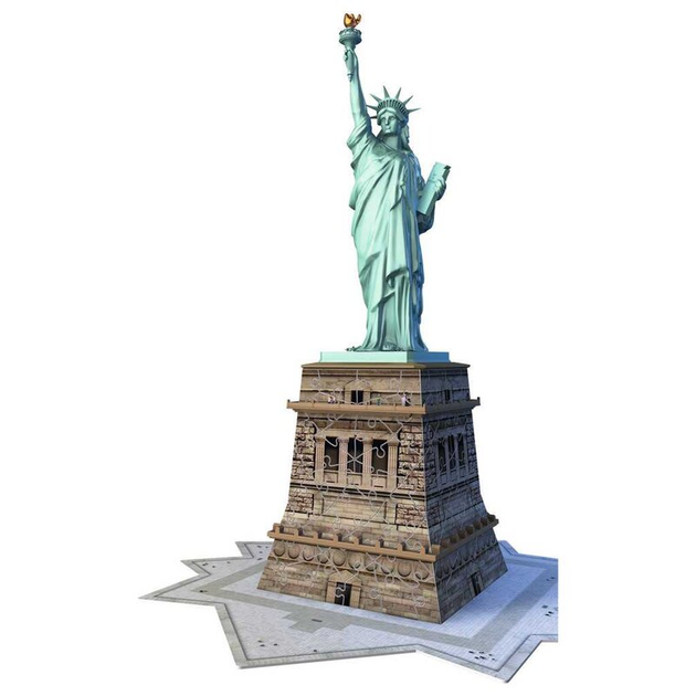 Puzzle figuralne Ravensburger Statua Wolności nocą 38 x 11 x 11 cm 108 elementów (4005556125968) - obraz 2