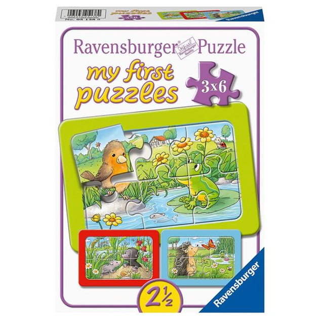 Puzzle klasyczne Ravensburger Małe zwierzęta 21 x 15 cm 3 x 6 elementów (4005556051380) - obraz 1