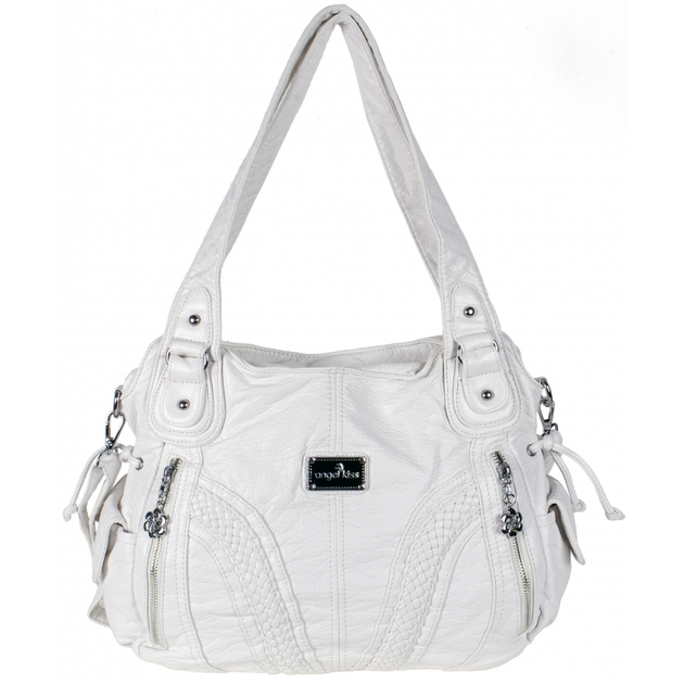 Сумка женская материал - мягкая эко кожа варёнка цвет белый FS_1555-3 ...