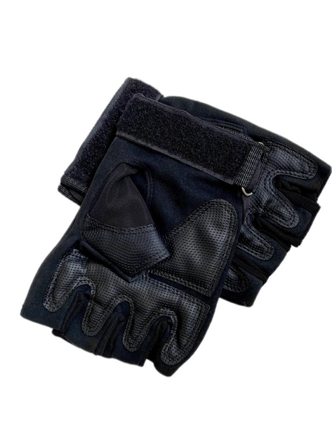 Перчатки без пальцев M Черные - изображение 2