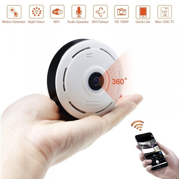 Бездротова панорамна IP камера panoramic camera V380S 2 mp - Фото 4 Бездротова панорамна IP камера panoramic camera V380S 2 mp - изображение 4