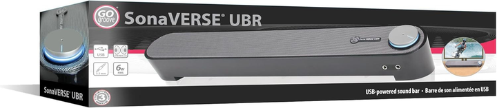 Компьютерная звуковая панель GOgroove SonaVerse UBR, сабвуфер пассивный с угловой конструкцией для мощной проекции звука, разъемом 3,5 мм для наушников + микрофона и регулятором громкости – черный - изображение 9