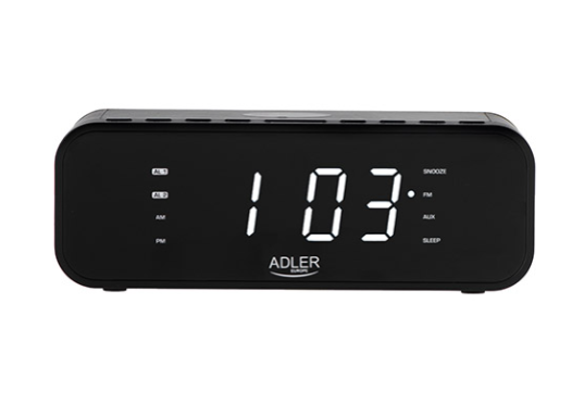 Годинник-радіо з бездротовою зарядкою та FM Adler AD 1192B - зображення 4