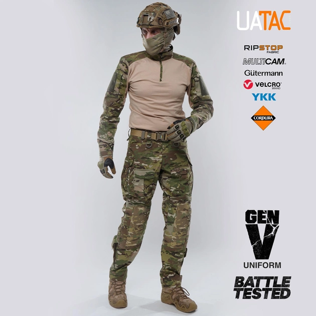 Комплект штурмові штани + убакс UATAC Gen 5.3 Мультикам 2XL - зображення 2