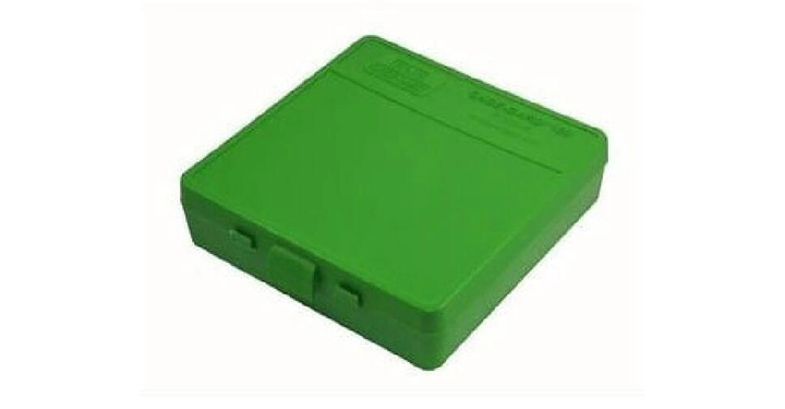 Коробка для патронів MTM кал. 9мм; 380 ACP. Кількість - 100 шт. Колір - зелений - зображення 1