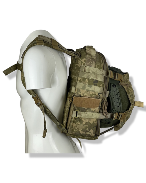 Рюкзак тактичний штурмовий з клапаном для шолома Warrior Spirit Піксель - изображение 2
