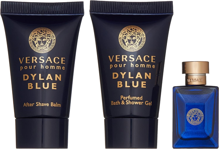 Zestaw Versace Dylan Blue Pour Homme Woda toaletowa 5 ml + Żel pod prysznic 25 ml + Balsam po goleniu 25 ml (8011003826612) - obraz 1