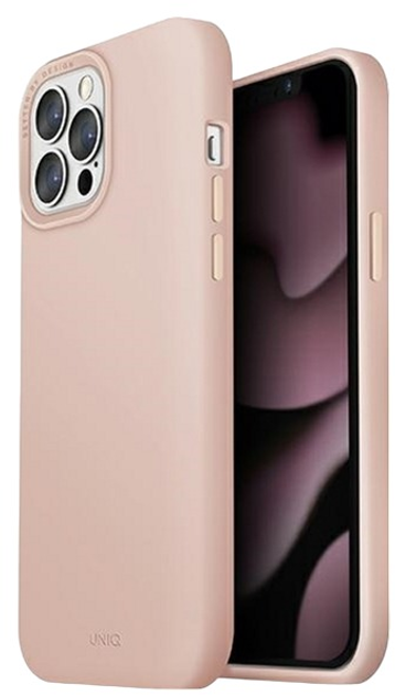 Etui Uniq Lino Hue with MagSafe do Apple iPhone 13/13 Pro 6.1 Różowy (8886463678497) - obraz 1