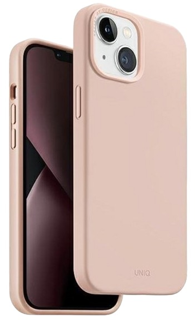 Etui Uniq Lino do Apple iPhone 14 Różowy (8886463681541) - obraz 1