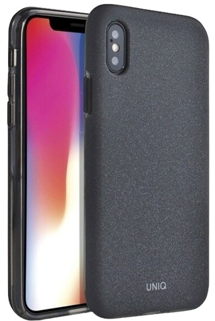 Панель Uniq Lithos для Apple iPhone Xs Max Charcoal black (8886463666296) - зображення 1