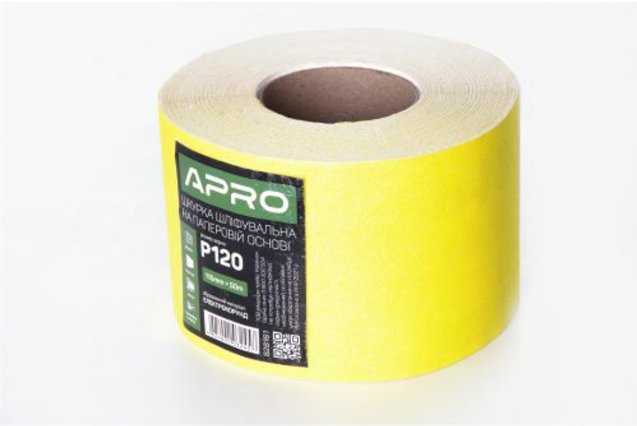 Папір шліфувальний APRO P150 115мм*50м рулон (паперова основа) - зображення 1