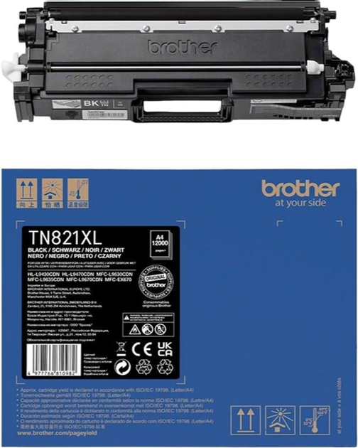 Toner Brother TN-821XLBK Czarny (TN821XLBK) - obraz 1