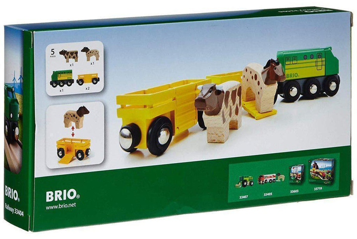 Іграшковий локомотив Brio World Farm Train 5 деталей (7312350334043) - зображення 1