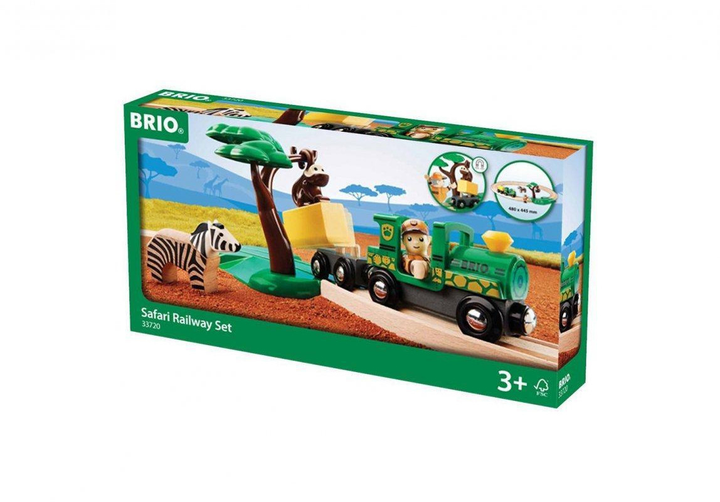 Zestaw kolejowy Brio Safari 17 elementów (7312350337204) - obraz 1