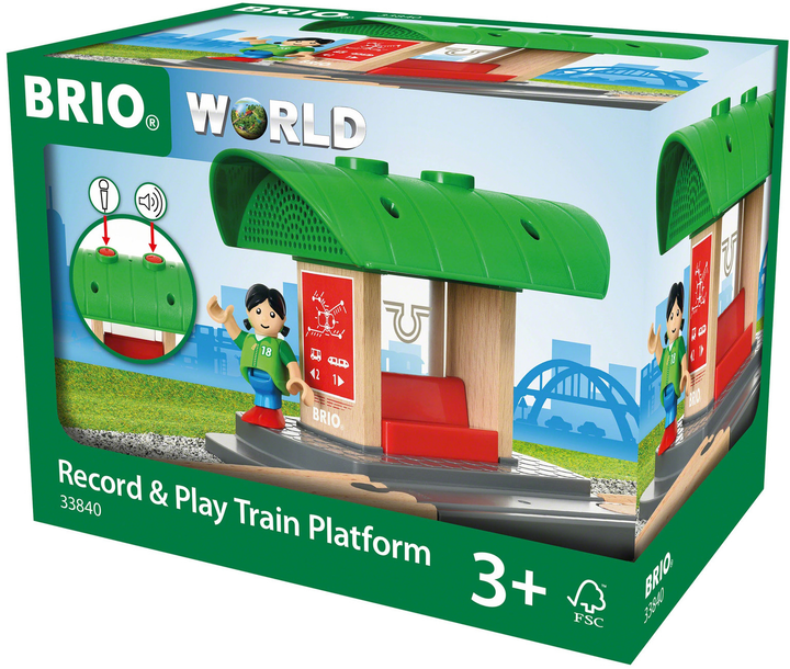 Zestaw gier Brio Record Play Train Platform (7312350338409) - obraz 1