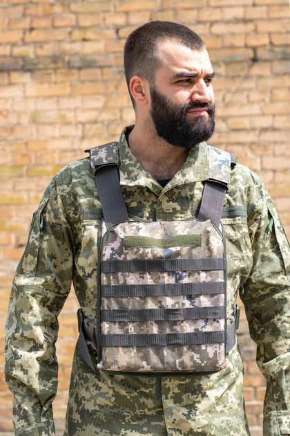 Плитоноска Ukr Cossacks 1.0 піксель ММ14, Cordura 1000D, Molle - зображення 1