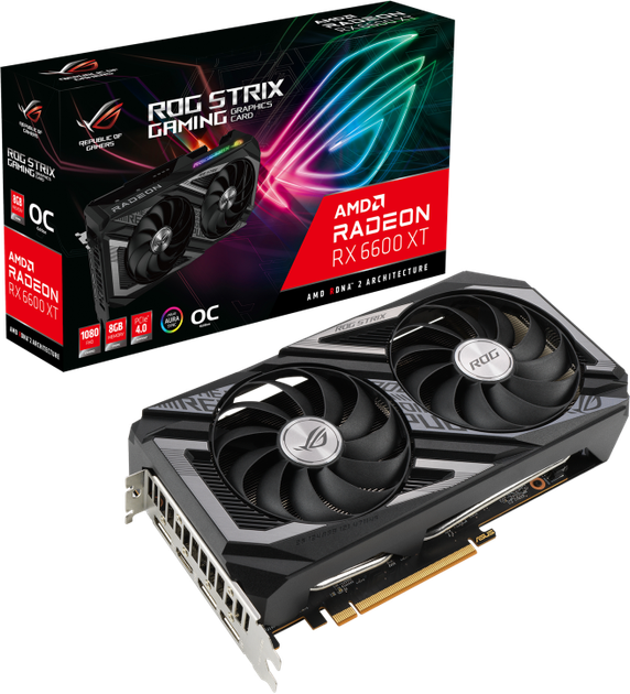Відеокарта Asus PCI-Ex Radeon RX 6600 XT ROG Strix OC Edition 8GB GDDR6 (128bit) (2607/16000) (1 x HDMI, 3 x DisplayPort) (ROG-STRIX-RX6600XT-O8G-GAMING) - зображення 11