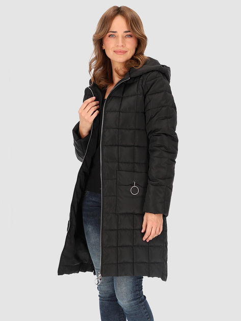 Куртка демісезонна подовжена з капюшоном жіноча PERSO BLH230015F 2XL Чорна (5905080220124) - зображення 6