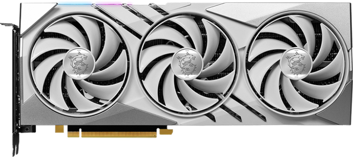 Karta graficzna MSI PCI-Ex GeForce RTX 4070 Gaming X Slim White 12GB GDDR6X (192bit) (2625/21000) (HDMI, 3 x DisplayPort) (RTX 4070 GAMING X SLIM WHITE 12G) - obraz 1