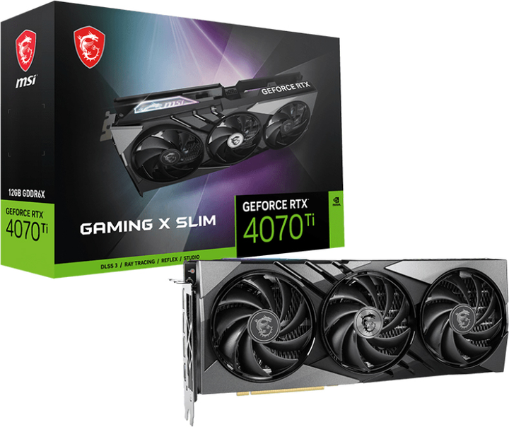 Відеокарта MSI PCI-Ex GeForce RTX 4070 Ti Gaming X Slim 12GB GDDR6X (192bit) (2745/21000) (HDMI, 3 x DisplayPort) (RTX 4070 Ti GAMING X SLIM 12G) - зображення 7