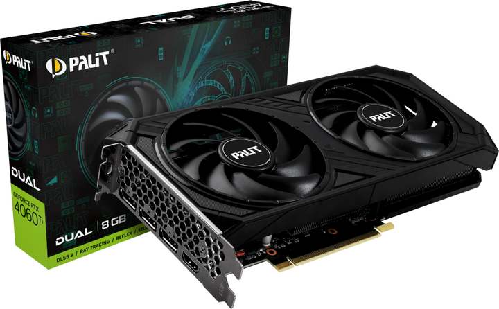 Karta graficzna Palit PCI-Ex GeForce RTX 4060 Ti Dual 8GB GDDR6 (128bit) (2535/18000) (HDMI, 3 x DisplayPort) (NE6406T019P1-1060D) - obraz 9