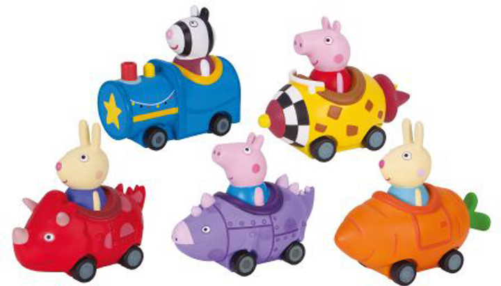 Tocząca się zabawka Jazwares Peppa Pig Mini samochód Peppy (681326957850) - obraz 1