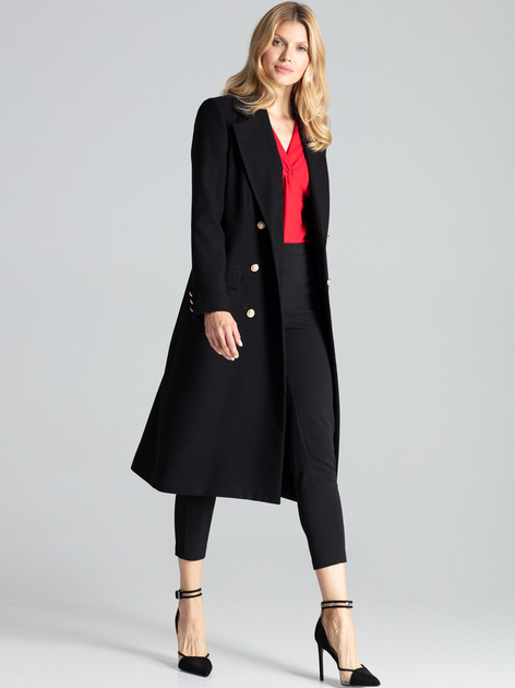 Пальто жіноче Figl M681 S Чорне (5902194374798) - зображення 5