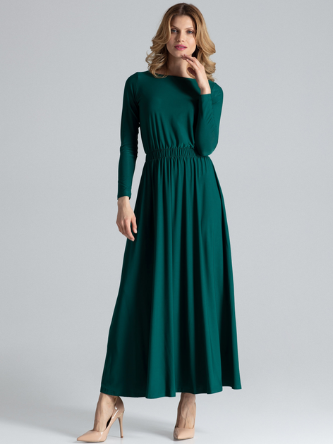 Sukienka trapezowa damska Figl M604 S Zielona (5902194349673) - obraz 1