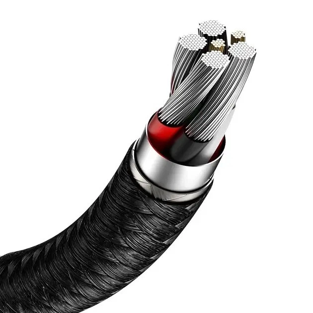 Кабель Baseus Cafule Series Metal Data Cable USB to Type-C 66W 1m CAKF000101 Black - изображение 5