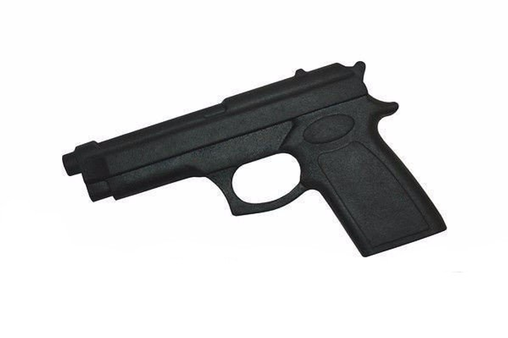 Пістолет макет Київгума гумовий для єдиноборств та тренувань зручна ручка 21.5×12.5 см чорний - зображення 2