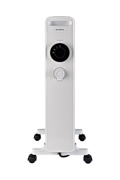 Масляний радіатор KUMTEL KUM-1230S 2500 Вт, 11 секцій, 3 режими, білий - зображення 4