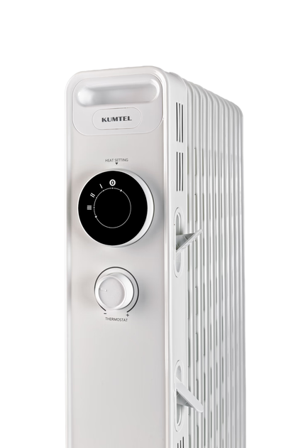 Масляний радіатор KUMTEL KUM-1230S 2500 Вт, 11 секцій, 3 режими, білий - зображення 5