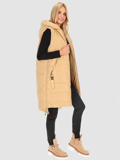 Bezrękawnik damski długi PERSO BLH235500F 3XL Beżowy (5905080220438) - obraz 5
