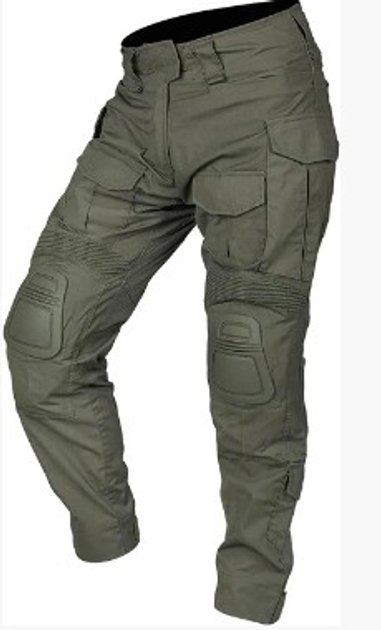 Мужские тактические штаны рип стоп со съемными наколенниками G3 Combat IDOGEAR, брюки армейские Rip Stop олива, 98532125-S - изображение 1