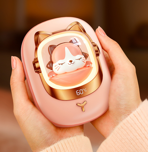 Багаторазова грілка для рук Funsnap T08 Hand Warmer 2000 mAh Type-C + USB з функцією повербанка Yellow - зображення 3