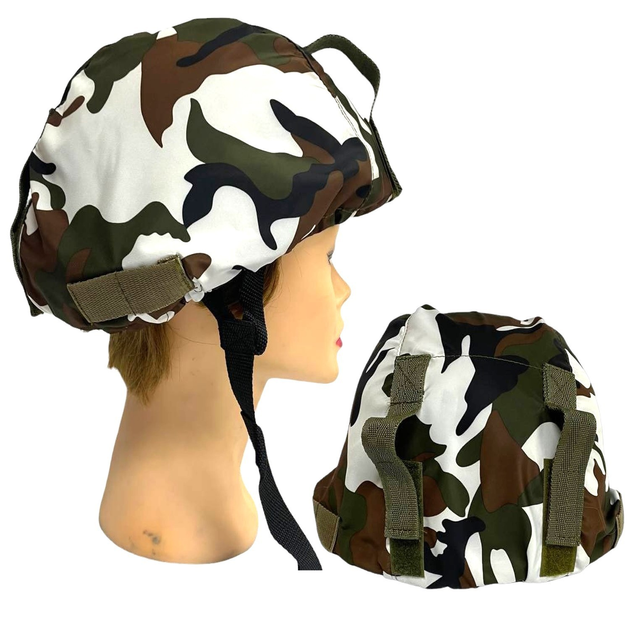 Чехол-кавер для каски с креплением под очки в ткани-Мембрана Камуфляж, размер XL - изображение 1
