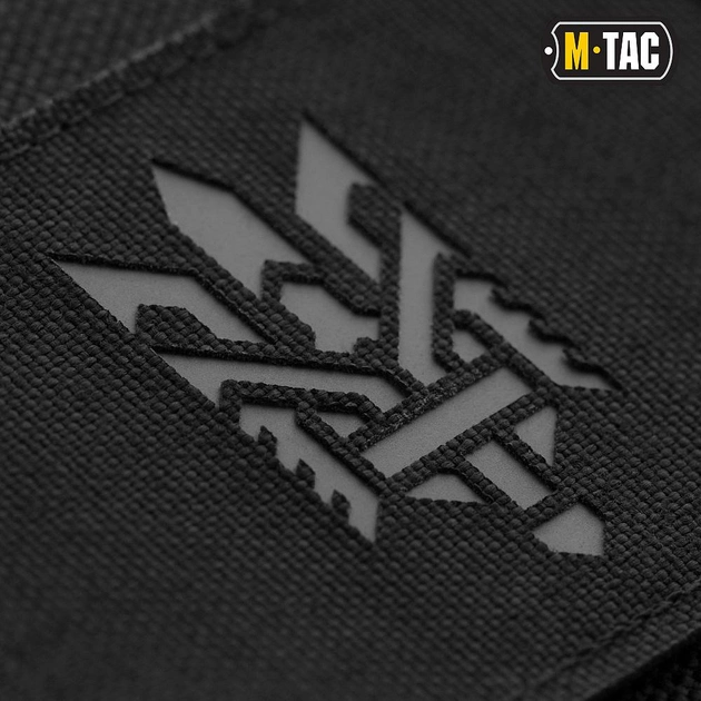 M-Tac нашивка Тризуб (стилизация) Laser Cut горизонтальная Black/Grey - изображение 2