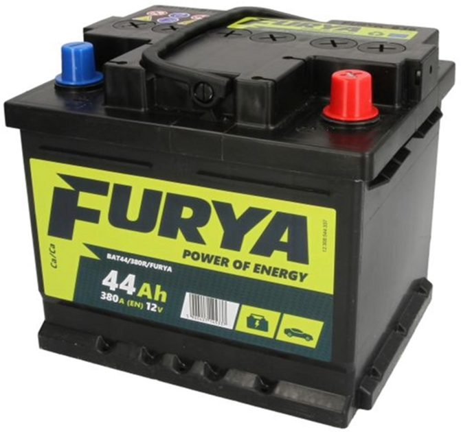 Аккумулятор FURYA 12В 44Ач/380А (R+ стандартные клеммы) 207x175x175 B13 (BAT44/380R/FURYA) - изображение 1