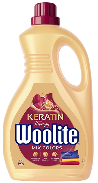 Рідина для прання Woolite Mix Colors Keratin Therapy 2.7 л (5900627090475) - зображення 1