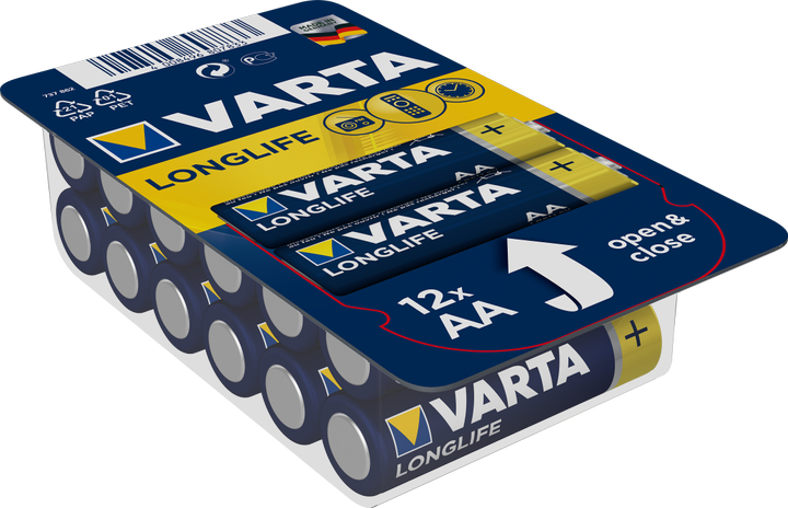 Батарейка Varta Longlife AA 12 Alkaline (04106301112) - зображення 1