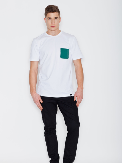 T-shirt męski bawełniany Visent V002 M Biały (5902249100419) - obraz 2