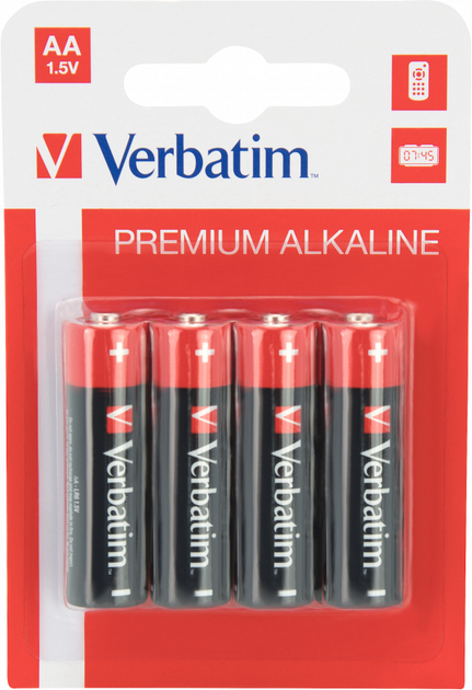 Bateria Verbatim Verbatim Premium AA (LR06) 4 szt Mignon Alkaline (49921) - obraz 1