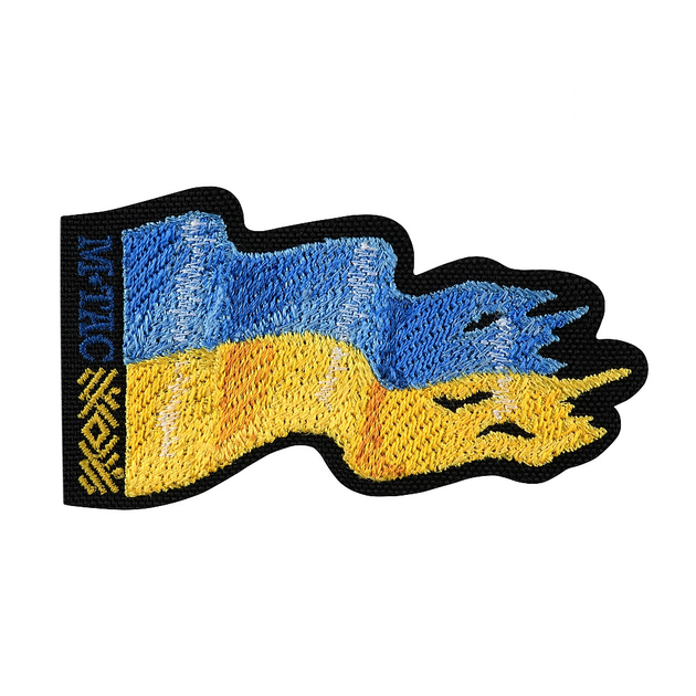 M-Tac нашивка прапор України бойовий (вишивка) Black - изображение 1