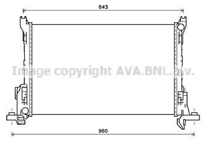 Радиатор охлаждения RENAULT/OPEL (выр-во AVA) Ava (RT2625) - изображение 1