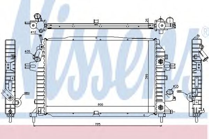 Радіатор охолодження First Fit Nissens (63115A) - зображення 1