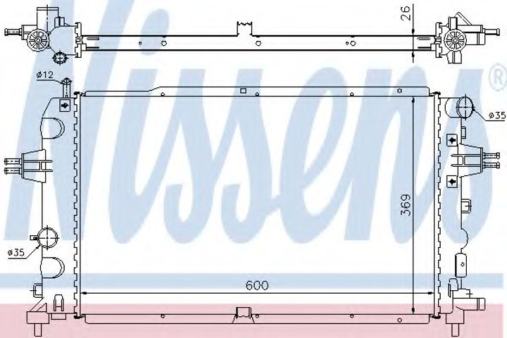 Радиатор охлаждения Nissens (63111A) - изображение 1